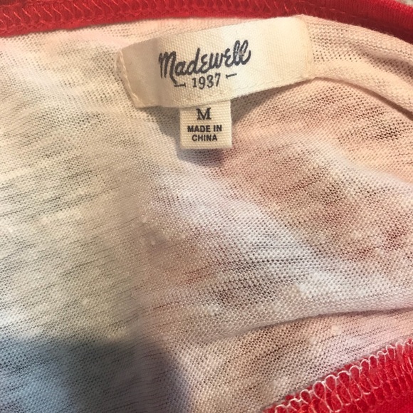 Madewell Linen Baseball Tee size M - Picture 5 of 5